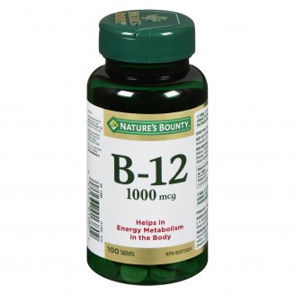 Nature's Bounty Vitamin B-12, 1000mcg - 100 Coated Tablets